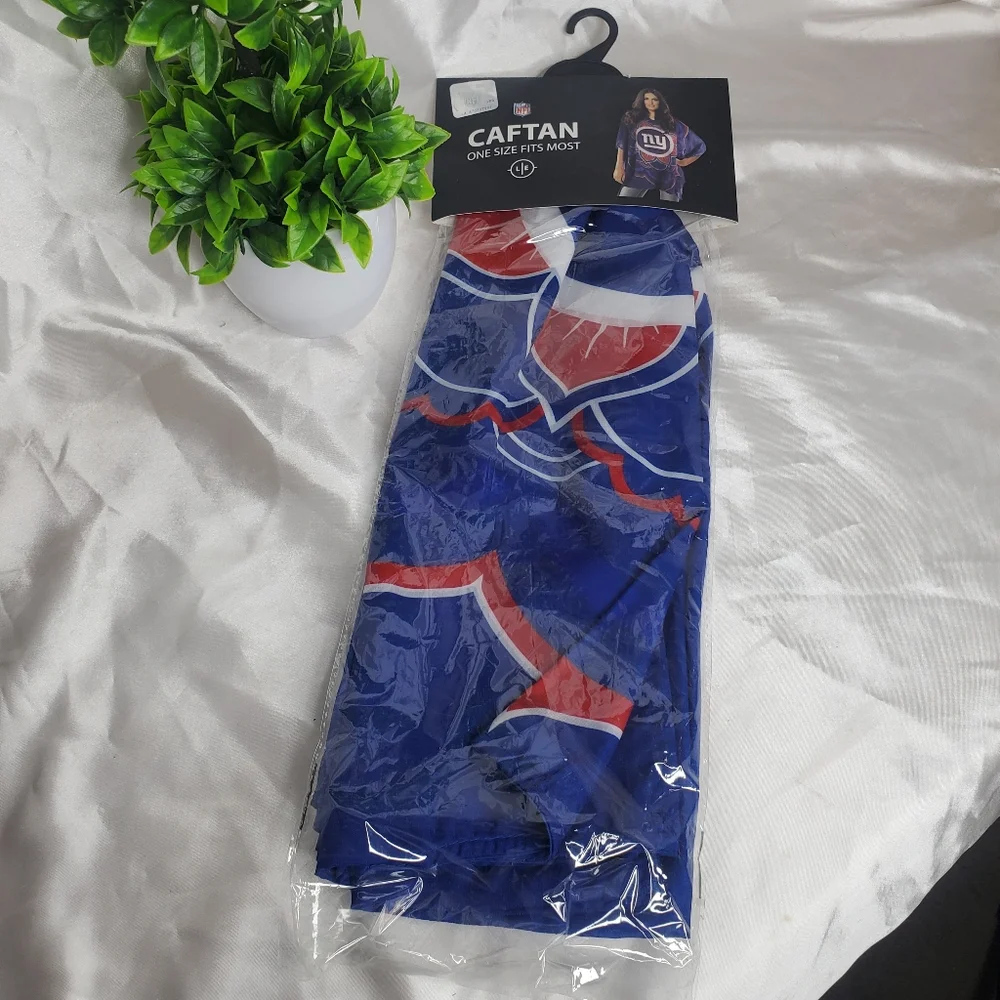 NFL Little Earth Flower New York Giants Caftan Coverup One Size NWT